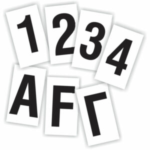 Number 6, black, 7cm