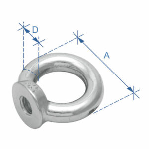 Eye nut, AISI 316, Diam. 10mm