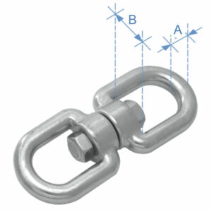 Eye & eye swivel, Inox 316, Diam. 10mm