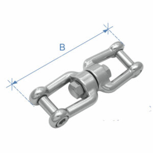 Jaw & jaw swivel w/ internal hexagonal pin, Inox 316, Diam. 10mm