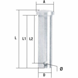 Pin Inox 304, Diam. 10mm, L 30mm