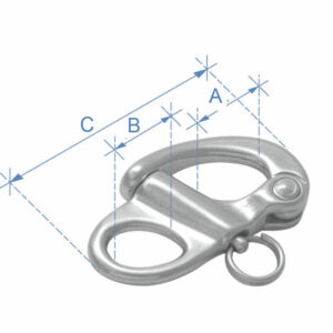 Fixed snap shackle, inox 316, No 1