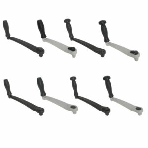 Lofrans' Winch Handle, Anodised Aluminium, with lock and speed handle, 20cm, Black