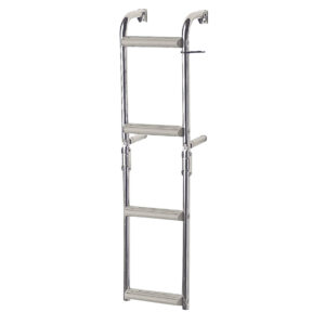 Escalera plegable,Inoxidable 316,2+2 Peldaños,90⁰