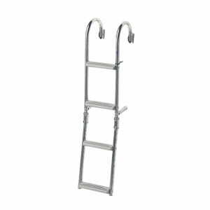 Escalera plegable,Inoxidable 316,2+2 Peldaños,180⁰