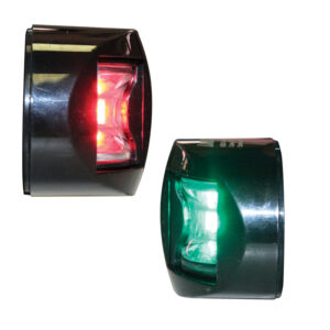 FOS LED 12 Luces de estribor y babor 112,5 °, montaje lateral, juego, con carcasa blanca