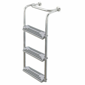 Escalera Plegable, Inoxidable 316, 3 Peldaños 90⁰-180⁰