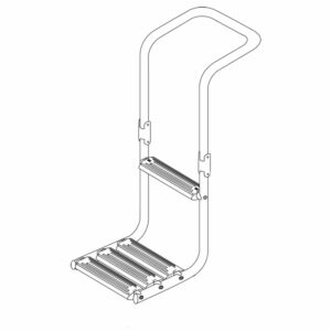 Escalera inmersa en plataforma, Inoxidable 316