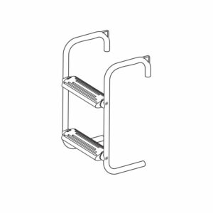 Escalera para Balsa, Inoxidable 316, 2 Peldaños