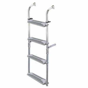 Escalera Plegable, Inoxidable 316, 3+2 Peldaños 90⁰
